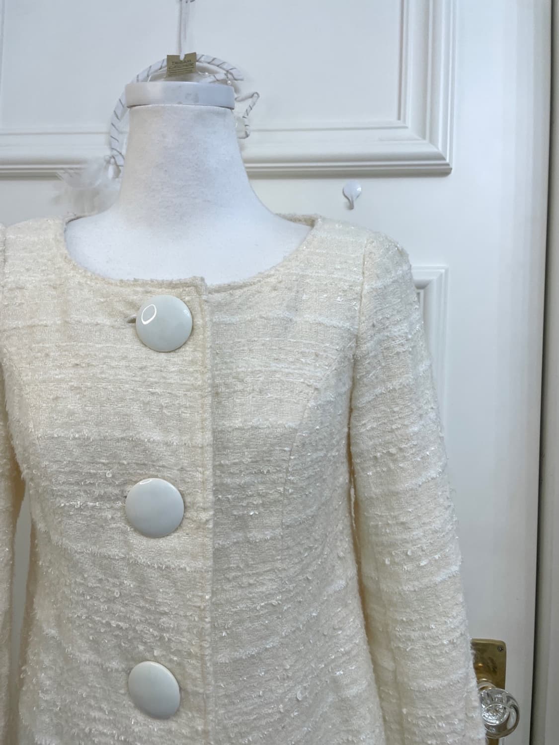 CECIL MCBEE ivory tweed lovely coat 상품이미지7