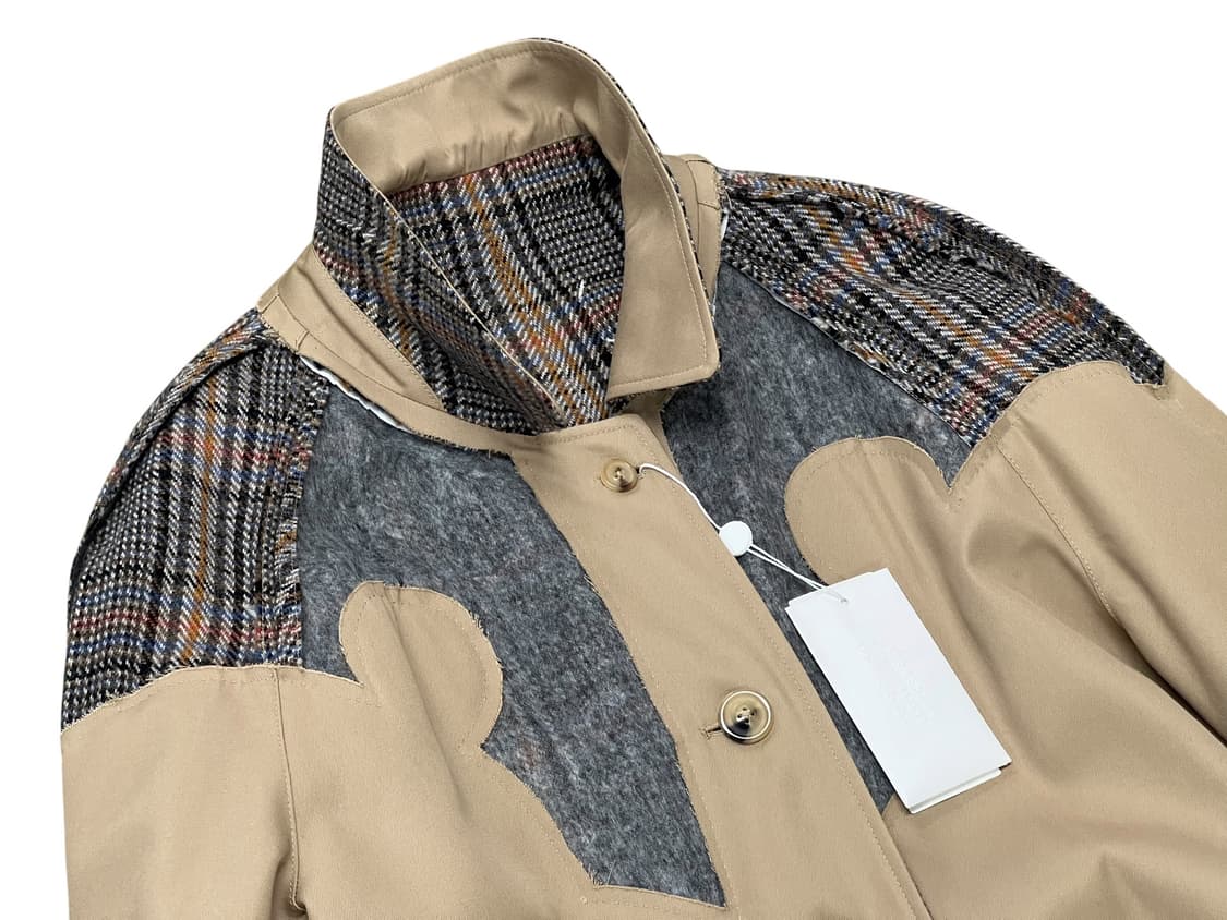 마르지엘라 리버시블 게버딘/트위드 레글런 맥코트 상품이미지1