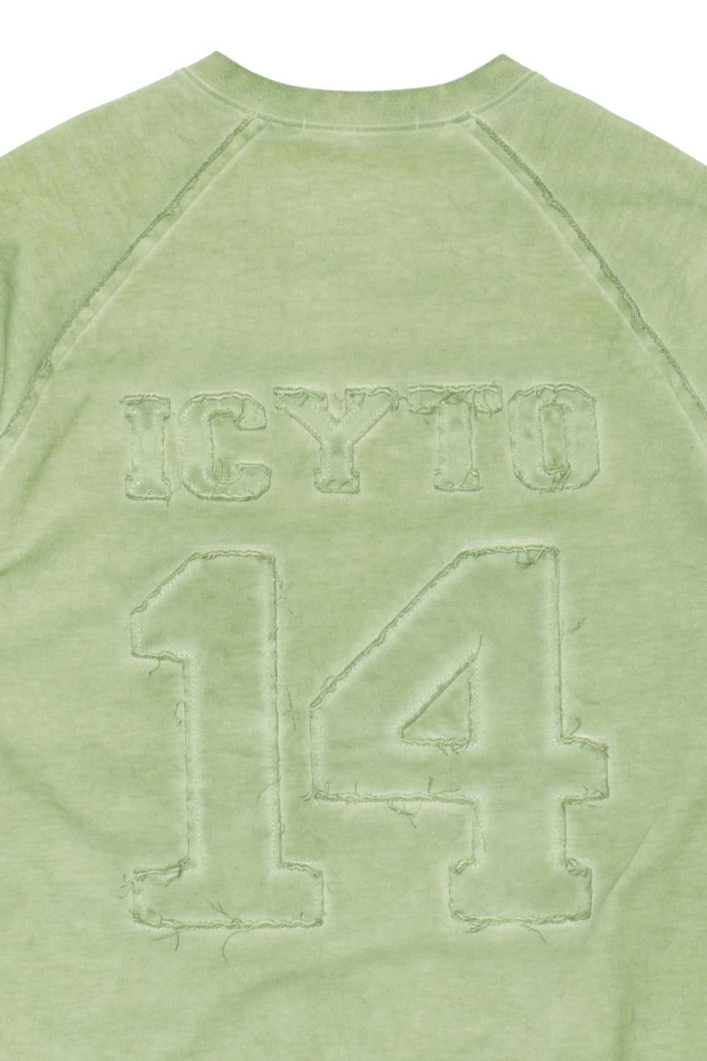 Icyto raw edged cut t-shirt light green 상품이미지6