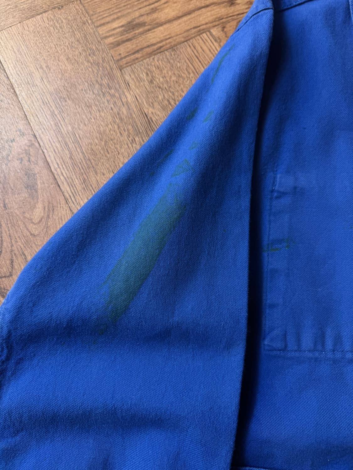 [M]Made in France 빈티지 3포켓 잉크블루 프렌치 워크 자켓 상품이미지4