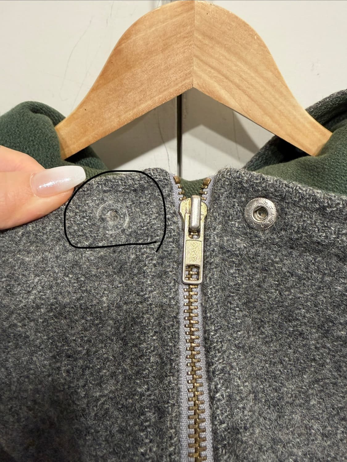 80's 폴로 랄프로렌 울 후드 집업 자켓 상품이미지5