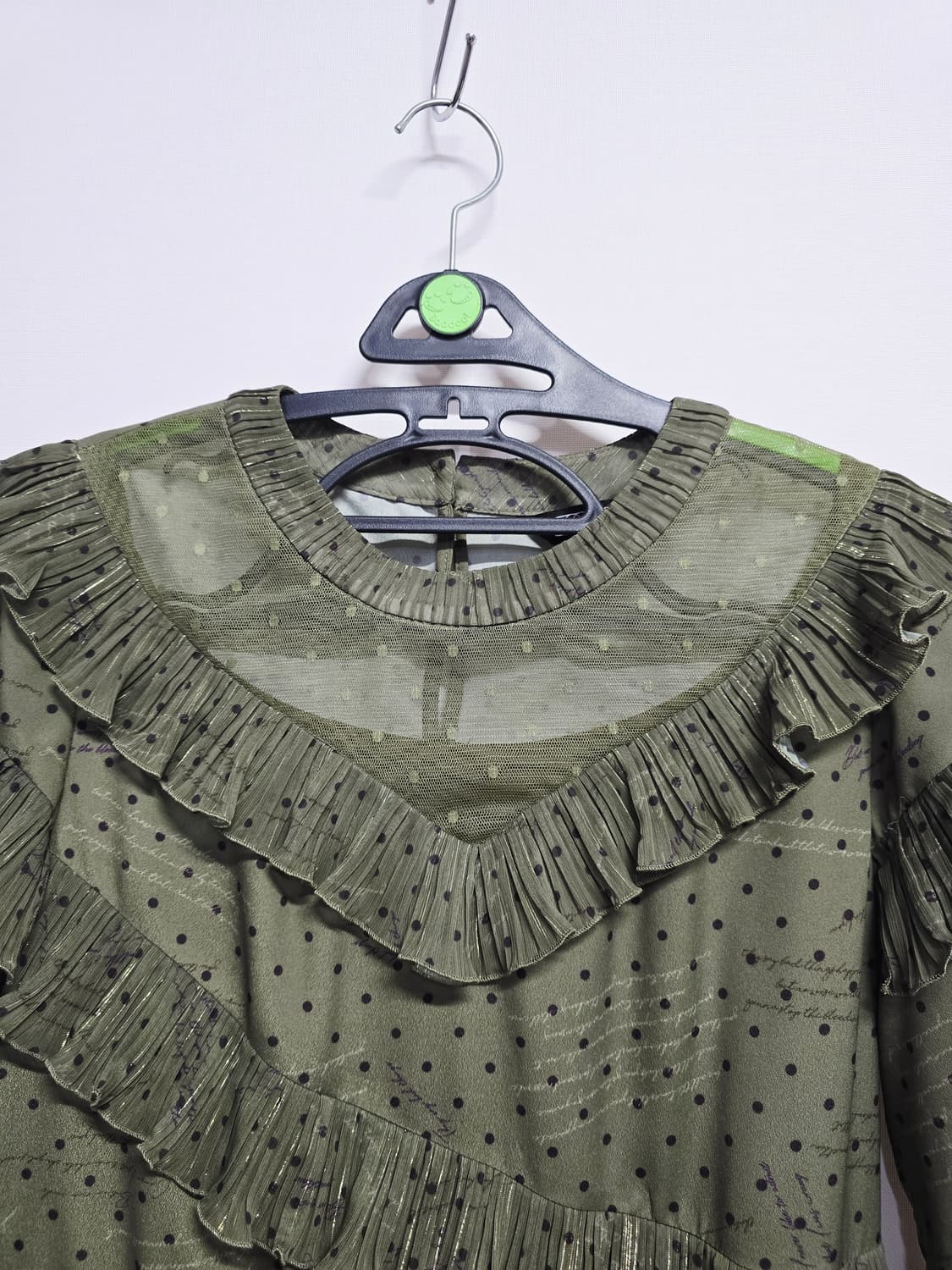 에고이스트  도트 플리츠 원피스 프릴 장식55 상품이미지2