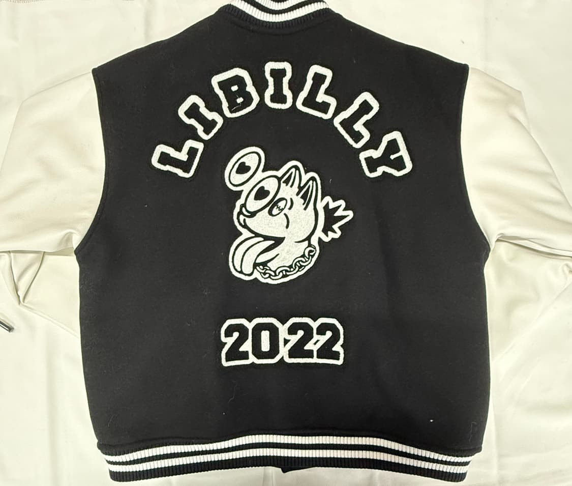 창모자켓 LIBILLY 바시티 자켓 블랙 상품이미지2