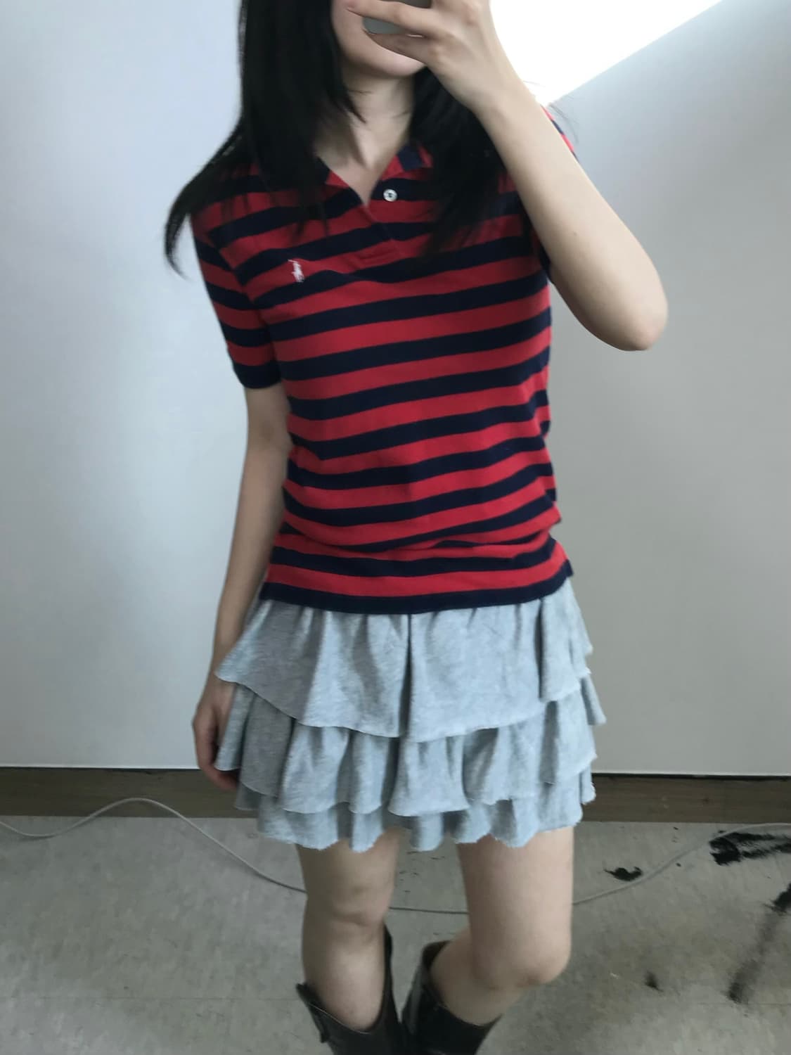 폴로 랄프로렌 스트라이프 PK 럭비 카라 티셔츠 상품이미지1