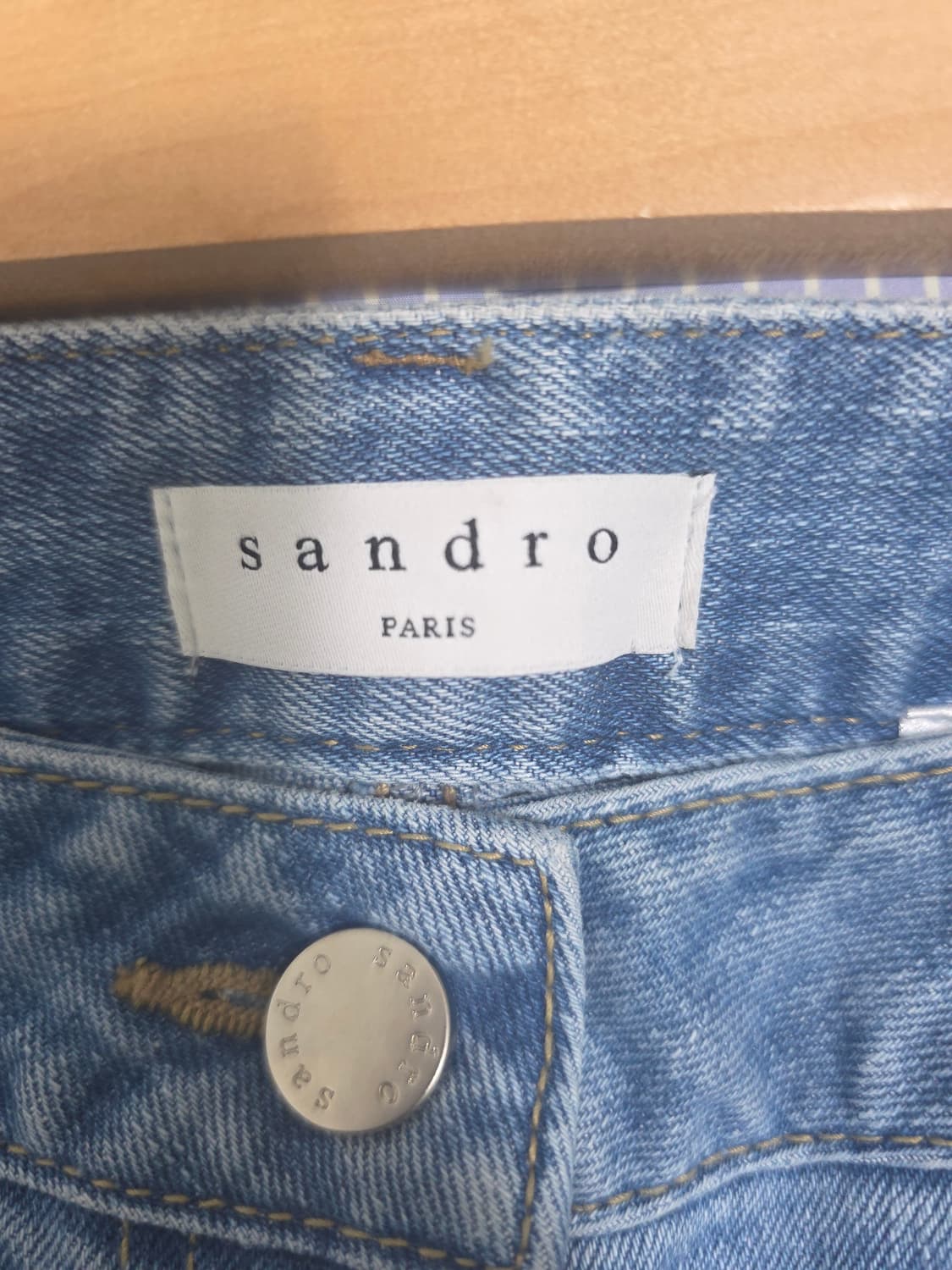 산드로 Sandro 컷팅 데님 팬츠 블루 26~27 상품이미지3