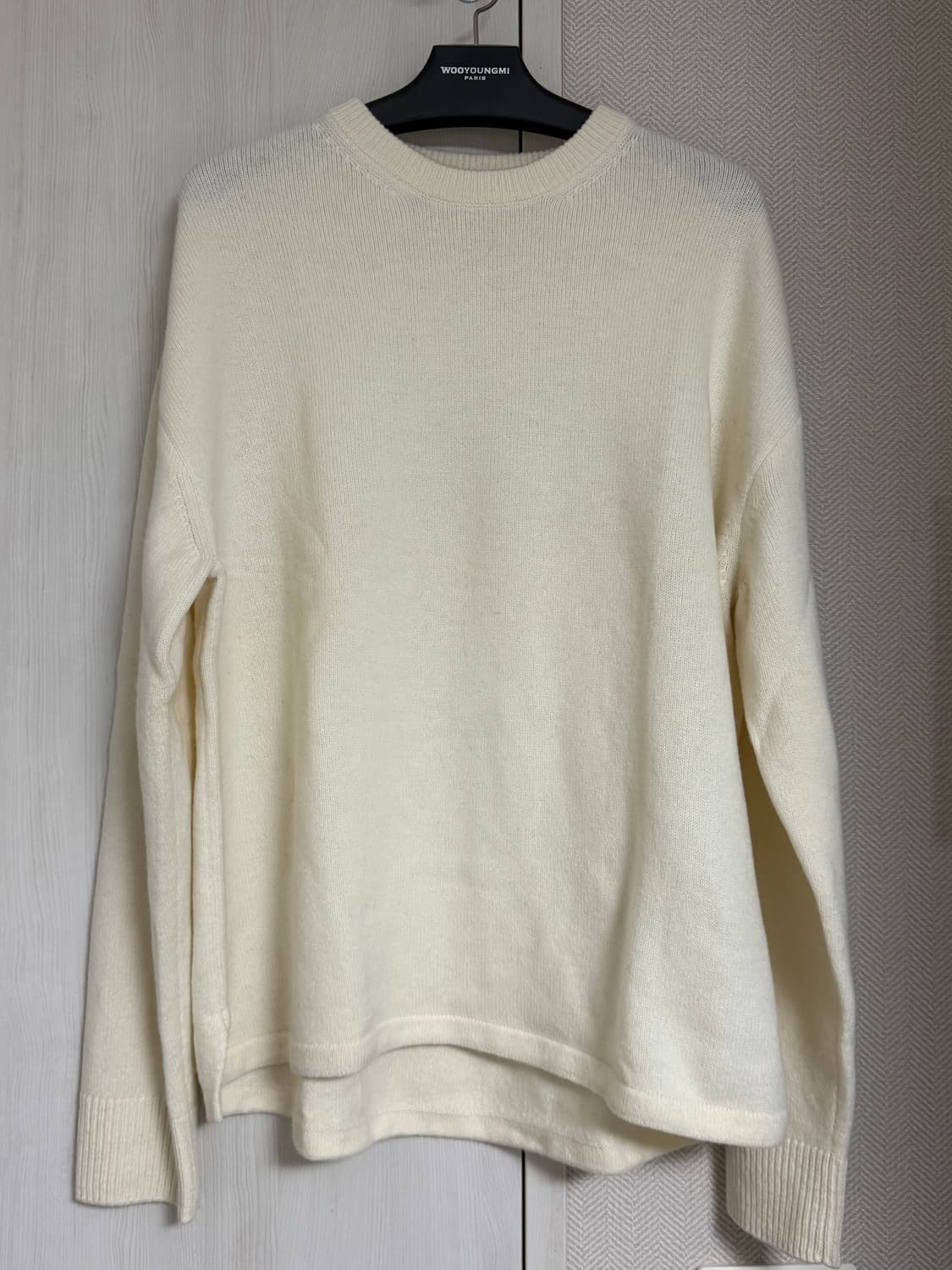 (48) 22fw 우영미 베스트 레이어드 니트 화이트 상품이미지3