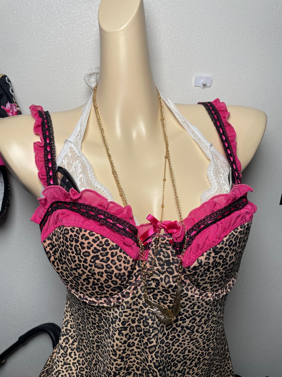 호피 레이스 나시탑 상품이미지2