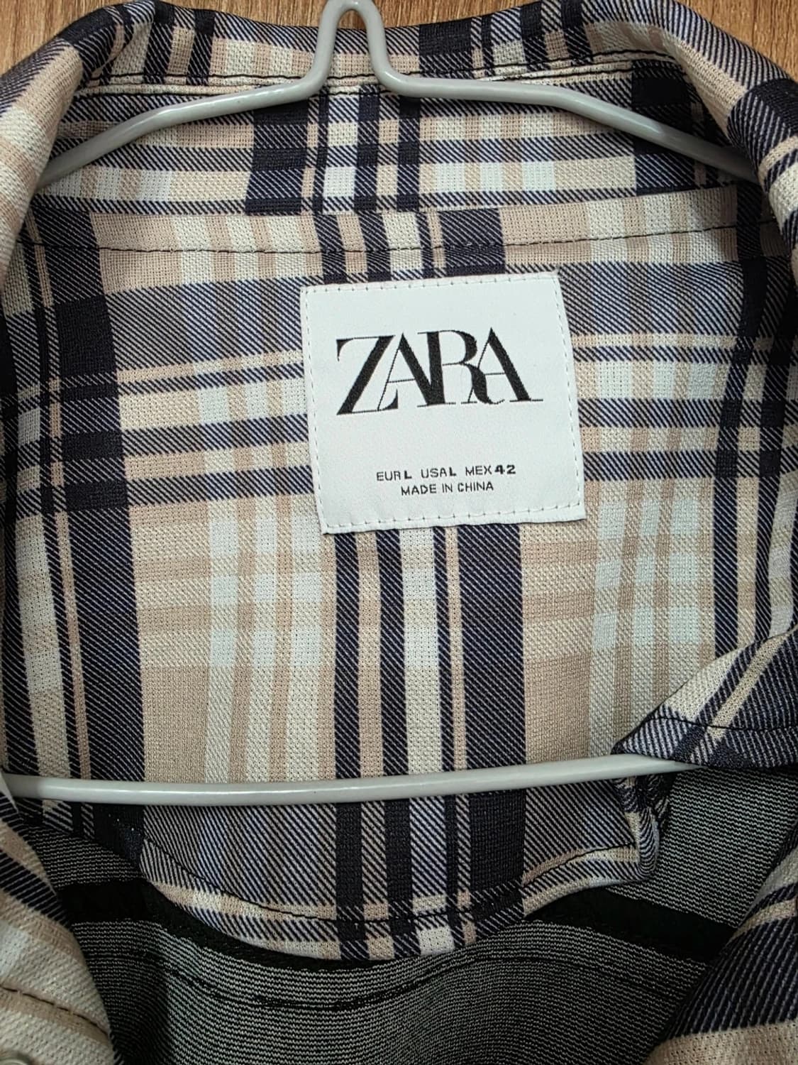 자라 체크 트러커 자켓 L 상품이미지2