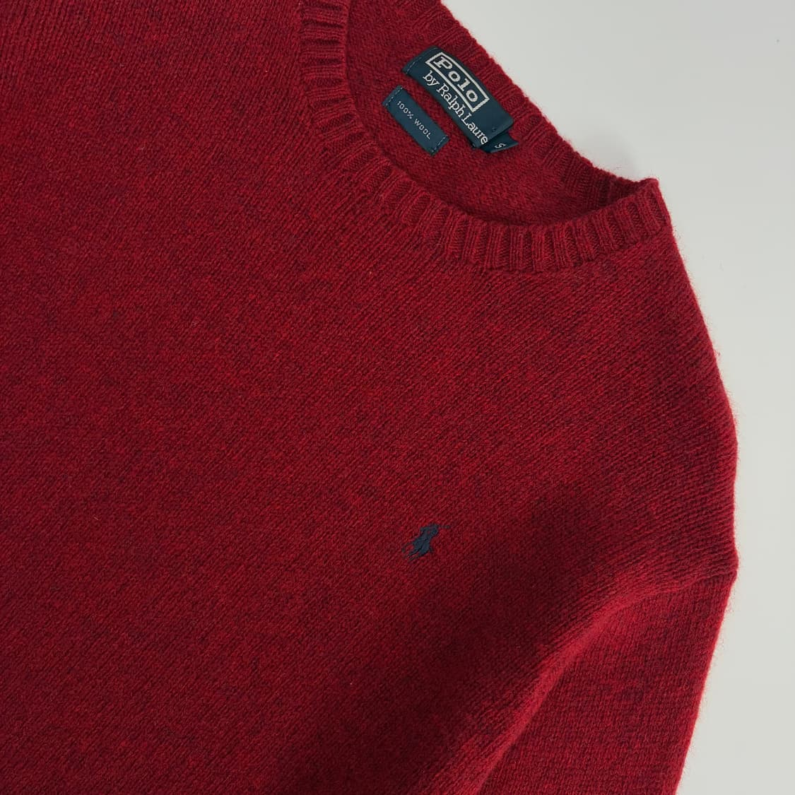 Polo  폴로 랄프로렌 자수 레드 울 니트 상품이미지3
