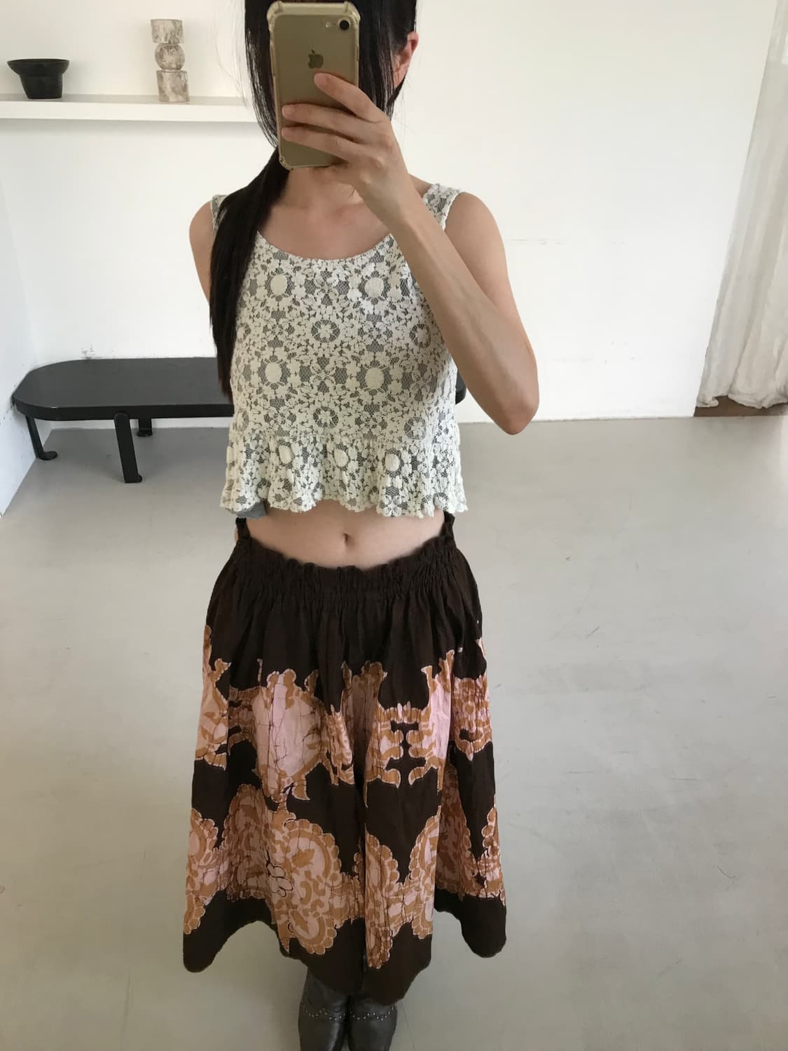 vintage grey lace sleeveless 상품이미지2
