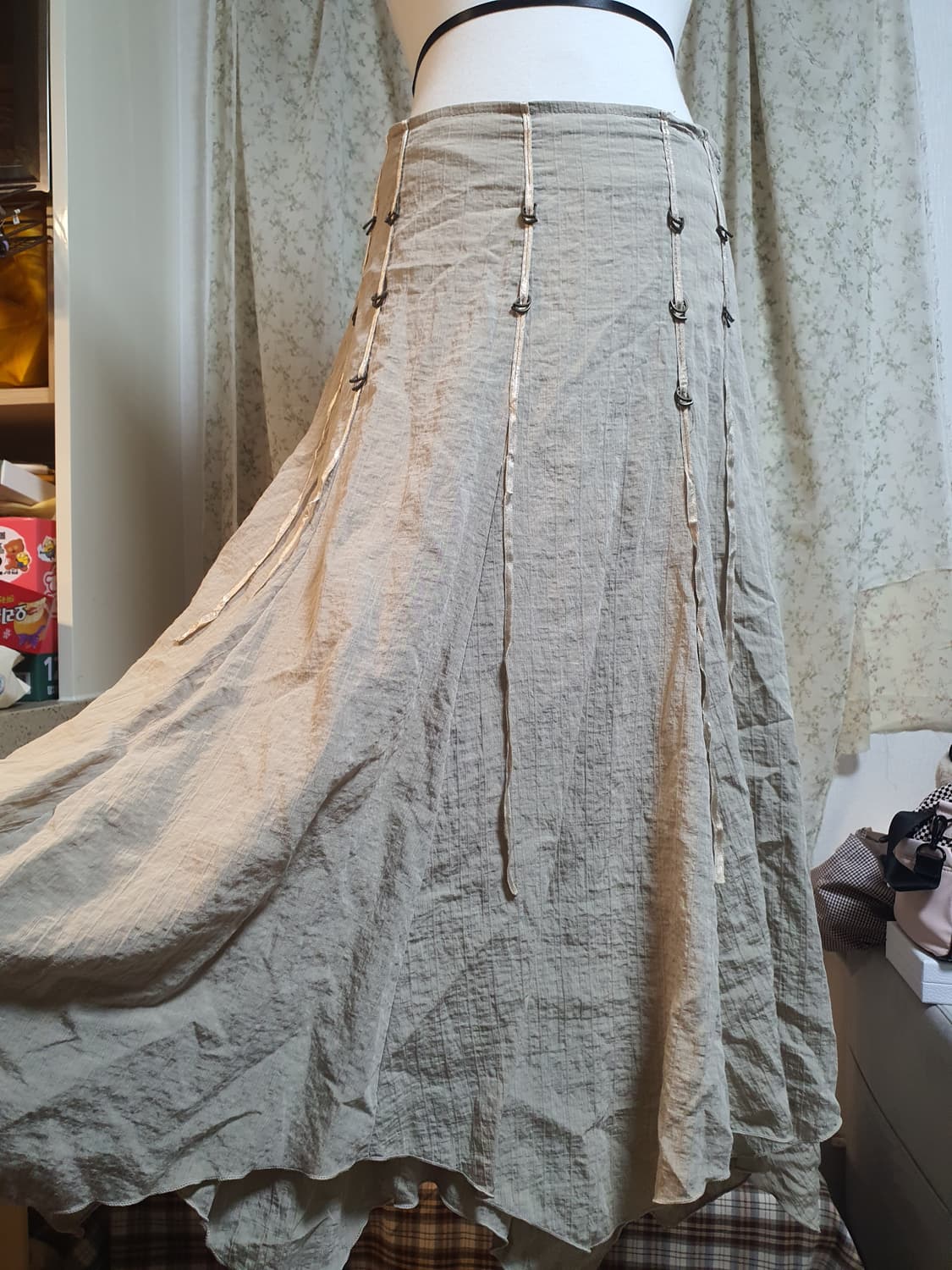 [빈티지] 베이지 롱 스커트 빈티지 스타일 66 상품이미지1