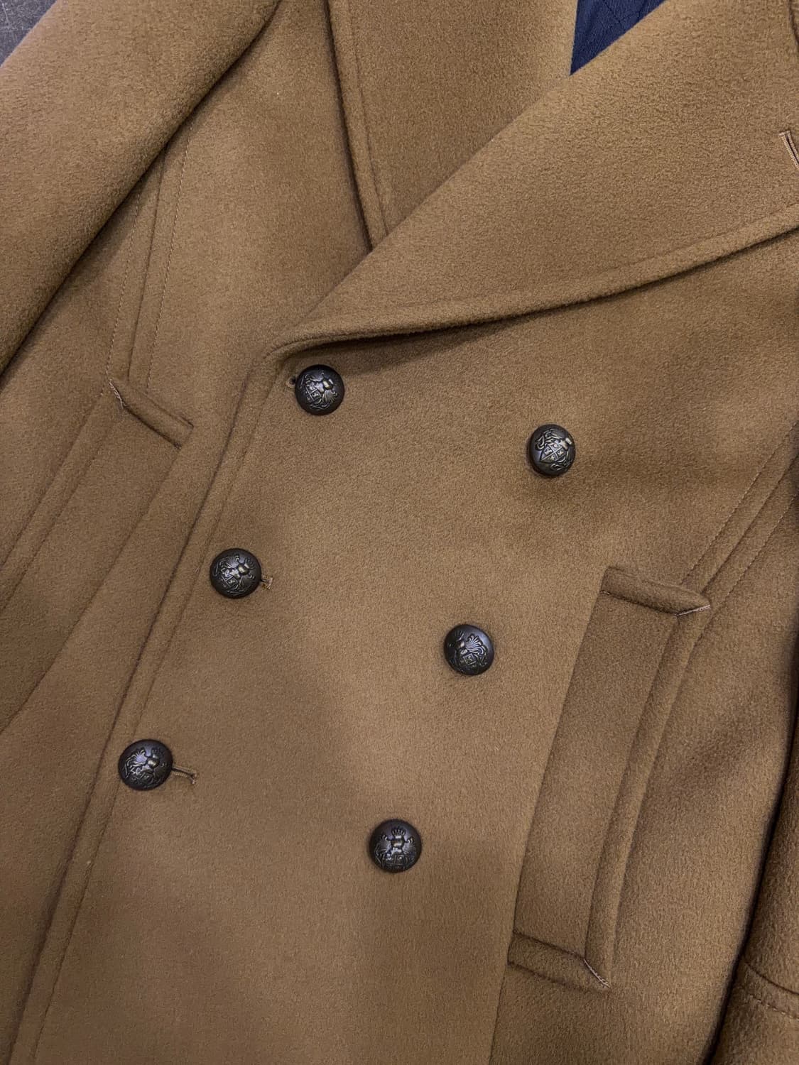 타임옴므 클래식 피코트 울 캐시미어 블렌드 카멜 95 상품이미지4