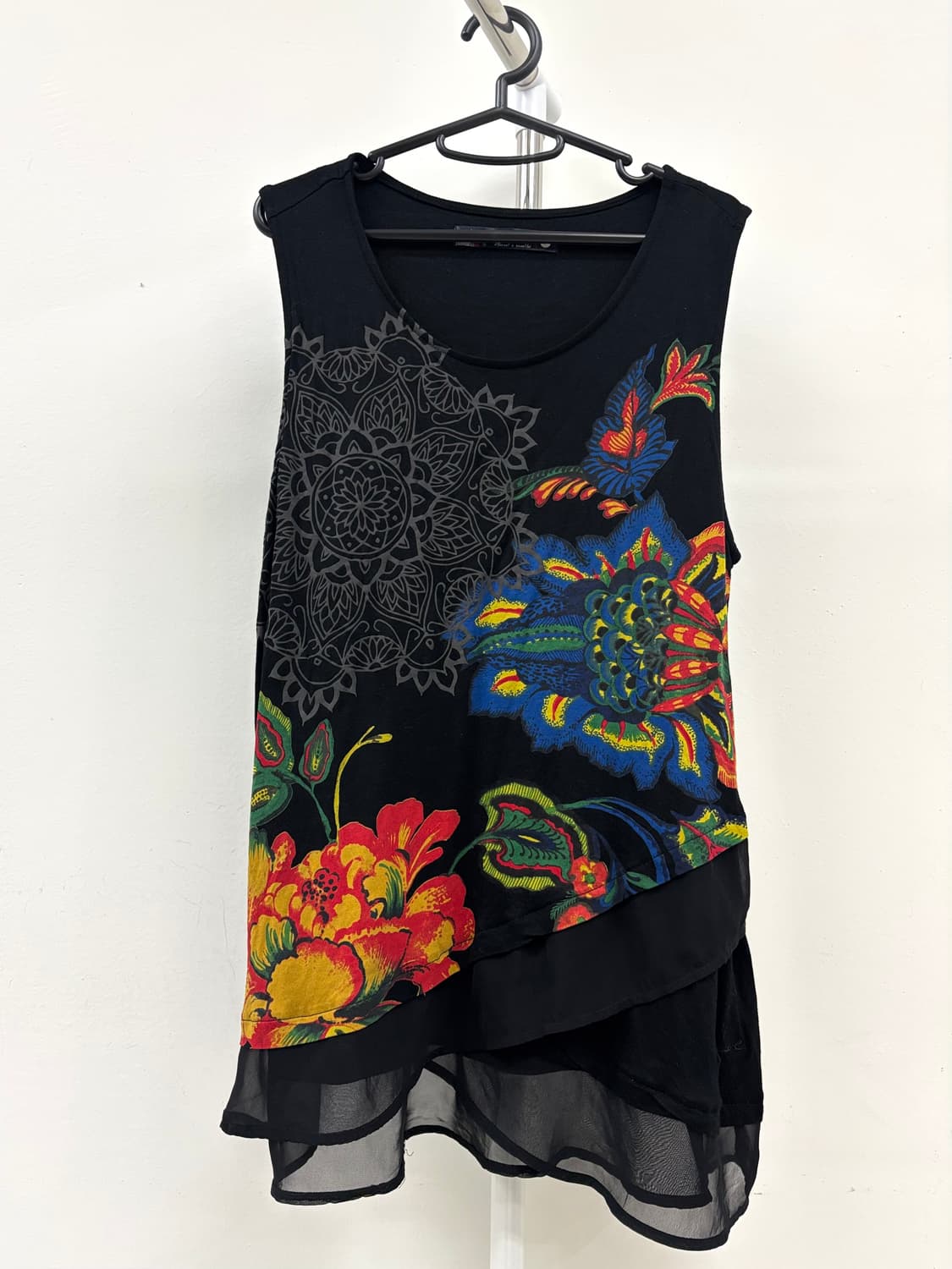 빈티지 데시구알 오리엔탈 블랙 슬리브리스 상품이미지5