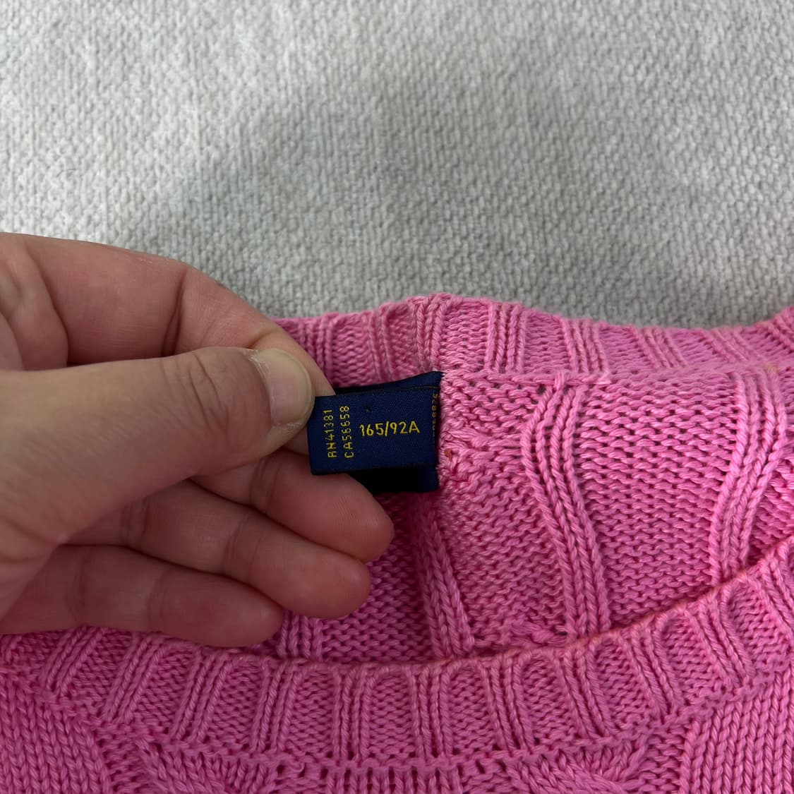 95 폴로랄프로렌 핑크 꽈배기 니트  상품이미지4