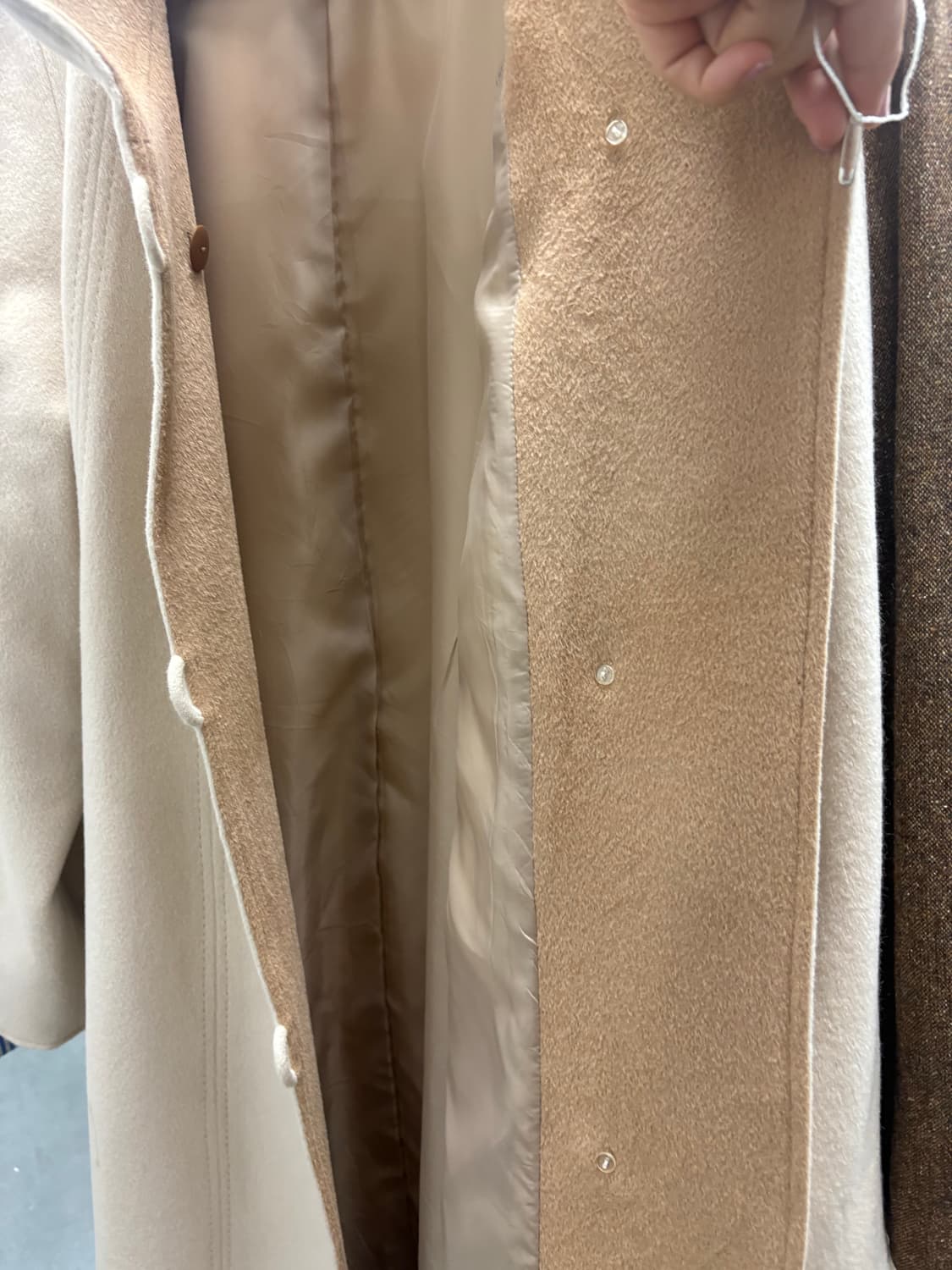 앙고라 혼방 빈티지 롱코트 상품이미지6