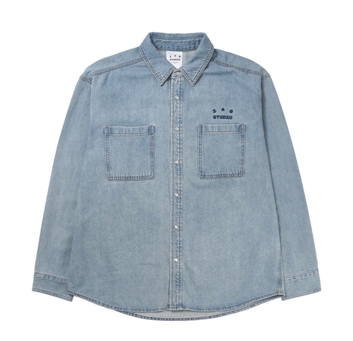 (새상품) 아이앱 스튜디오 데님 셔츠 블루_XL 상품이미지1