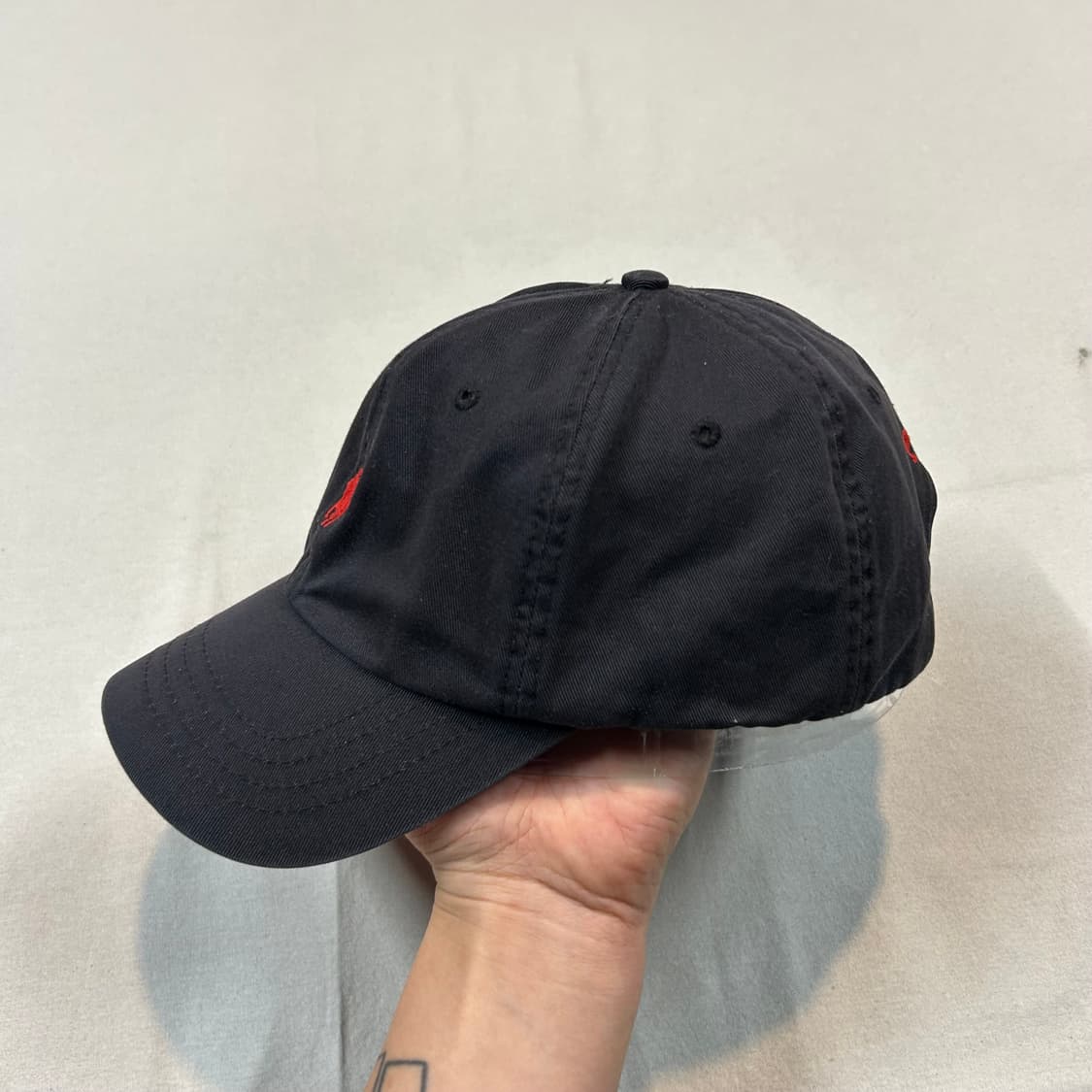 폴로 랄프로렌 블랙 볼캡 모자 가죽스트랩 정품 상품이미지3