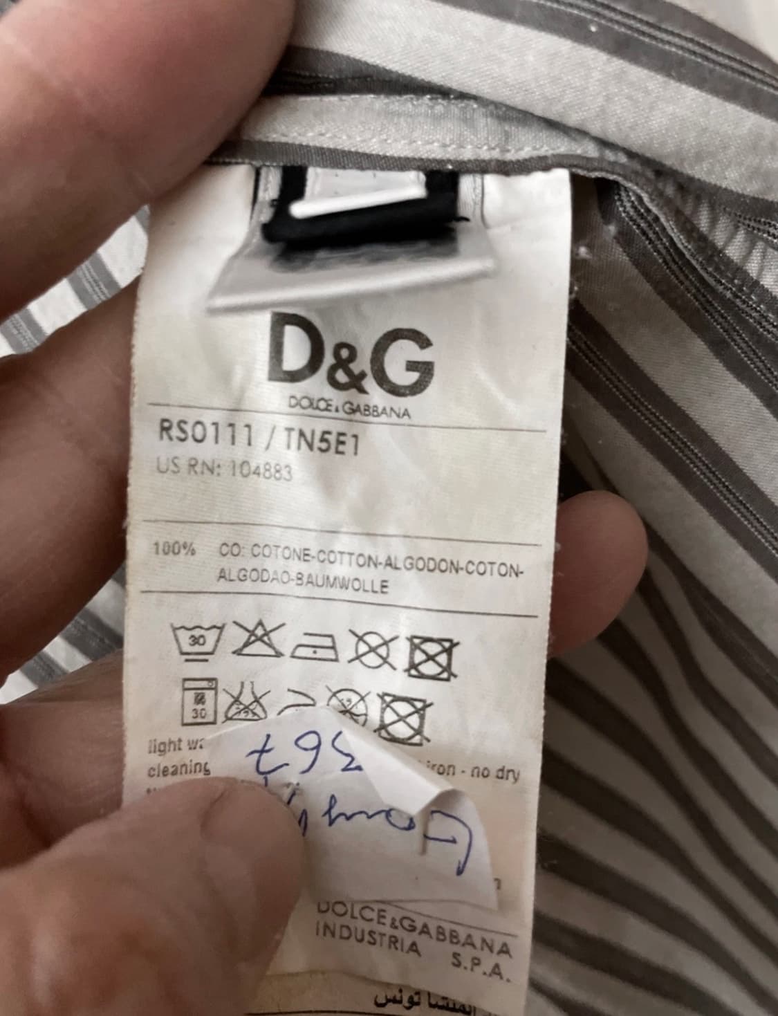 2010s D&G 세컨라인 스트라이프 셔츠 50 상품이미지4