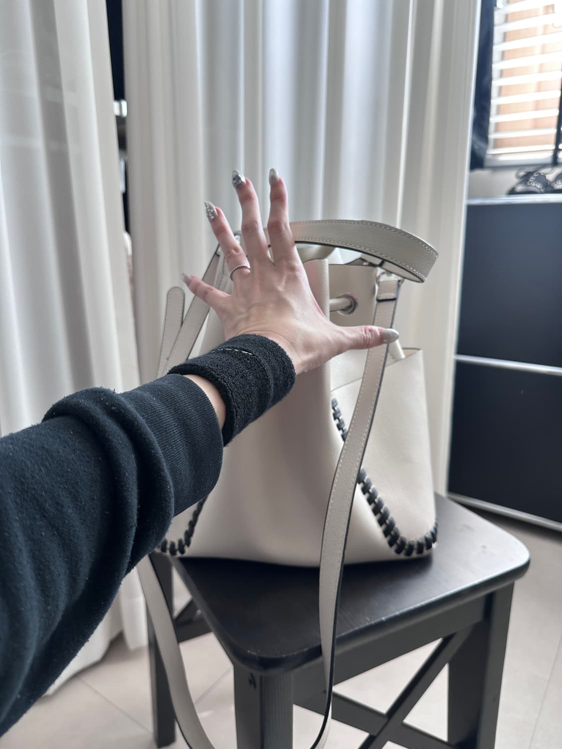 자라 복조리스티치 백 상품이미지4