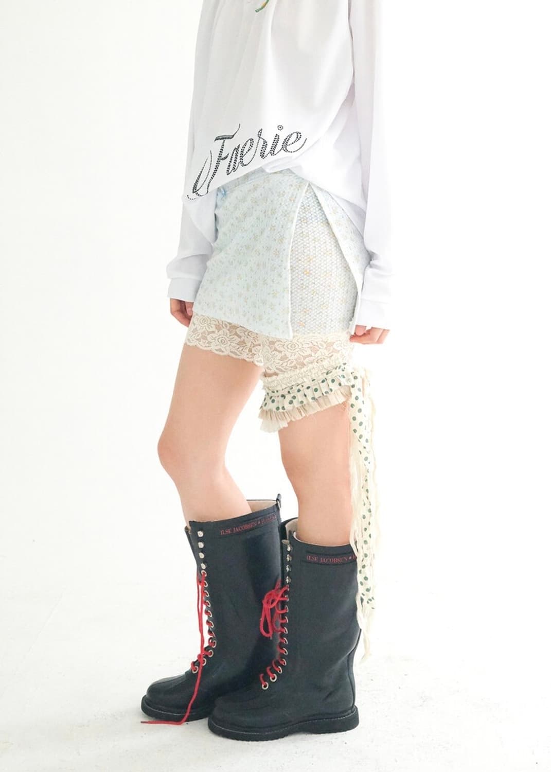 flower jacquard skirt pants (sky blue) 상품이미지2