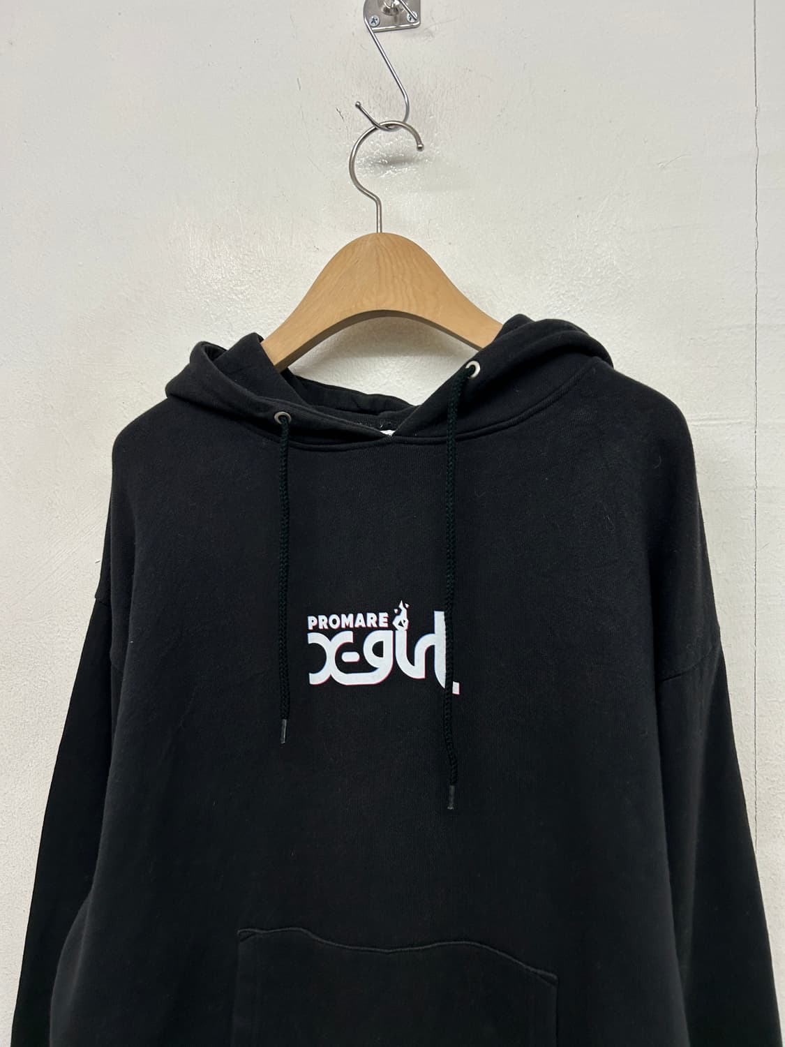 X-GIRL 엑스걸 오버핏 블랙 후드티 상품이미지2