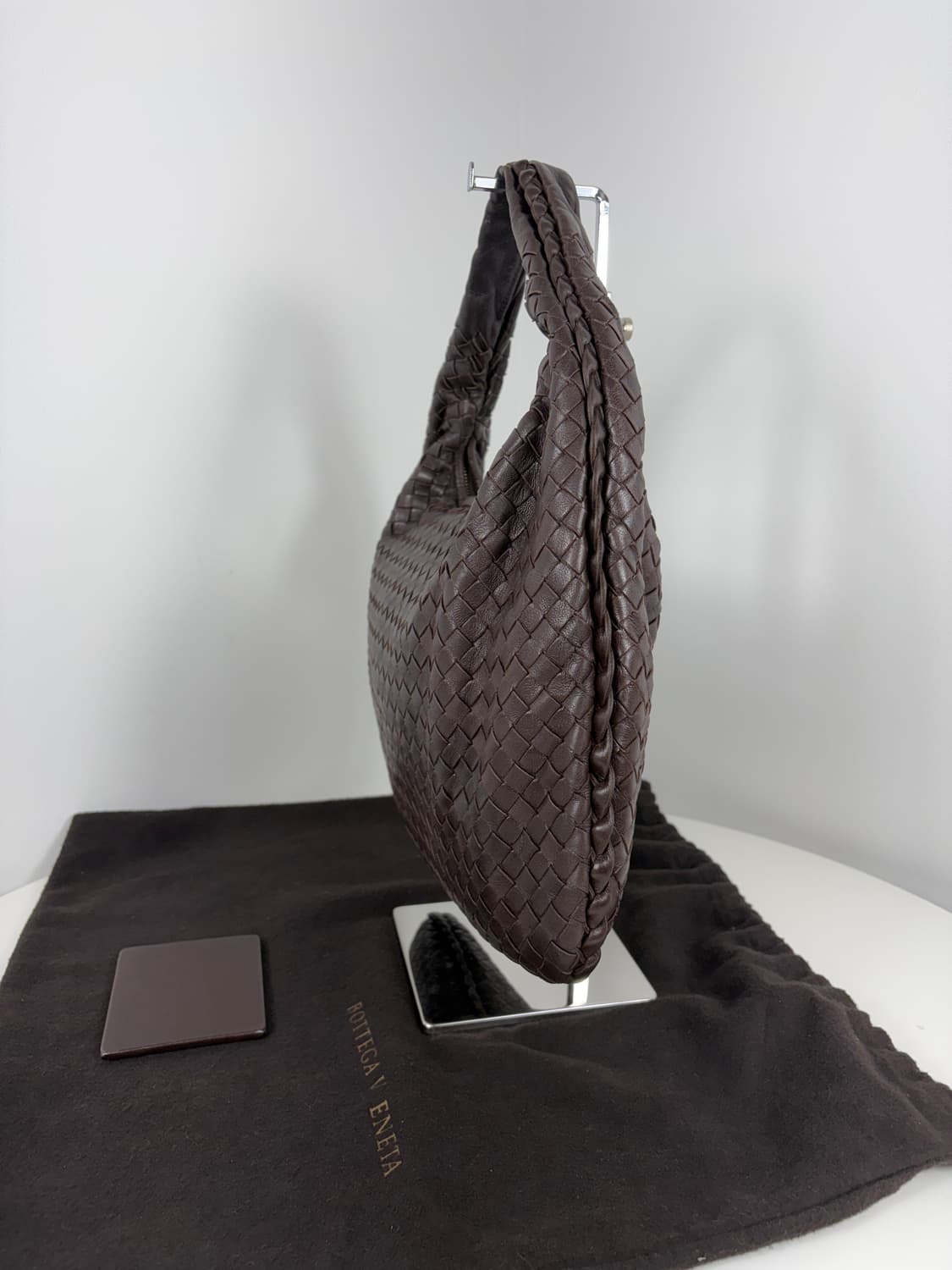 보테가베네타 인트레치아토 브라운 스몰 호보백 숄더백 상품이미지3