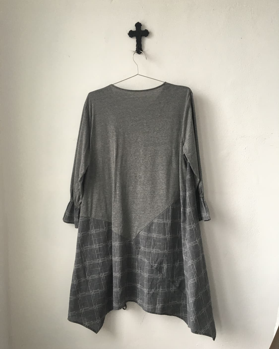 Check pattern layered shirring point one 상품이미지3