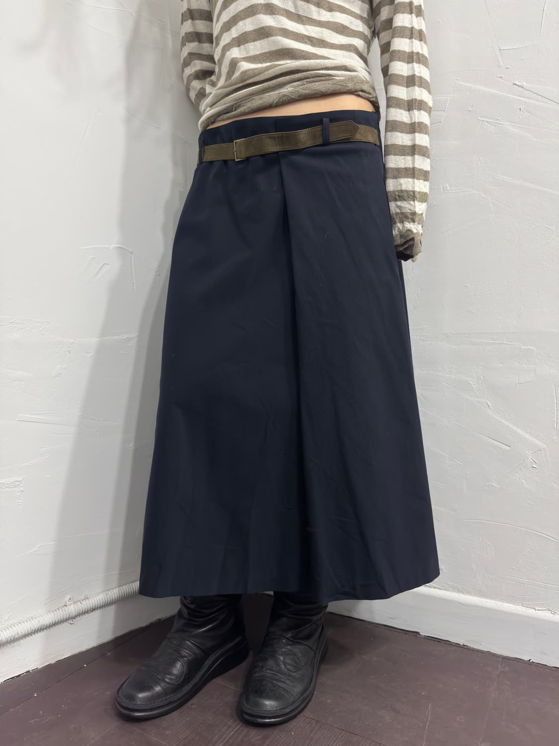 nemika belt design skirt 상품이미지1