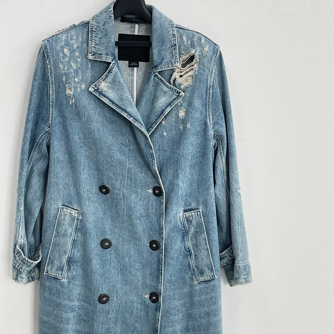 알렉산더왕 데미지 디테일 데님 맥시 코트 상품이미지3