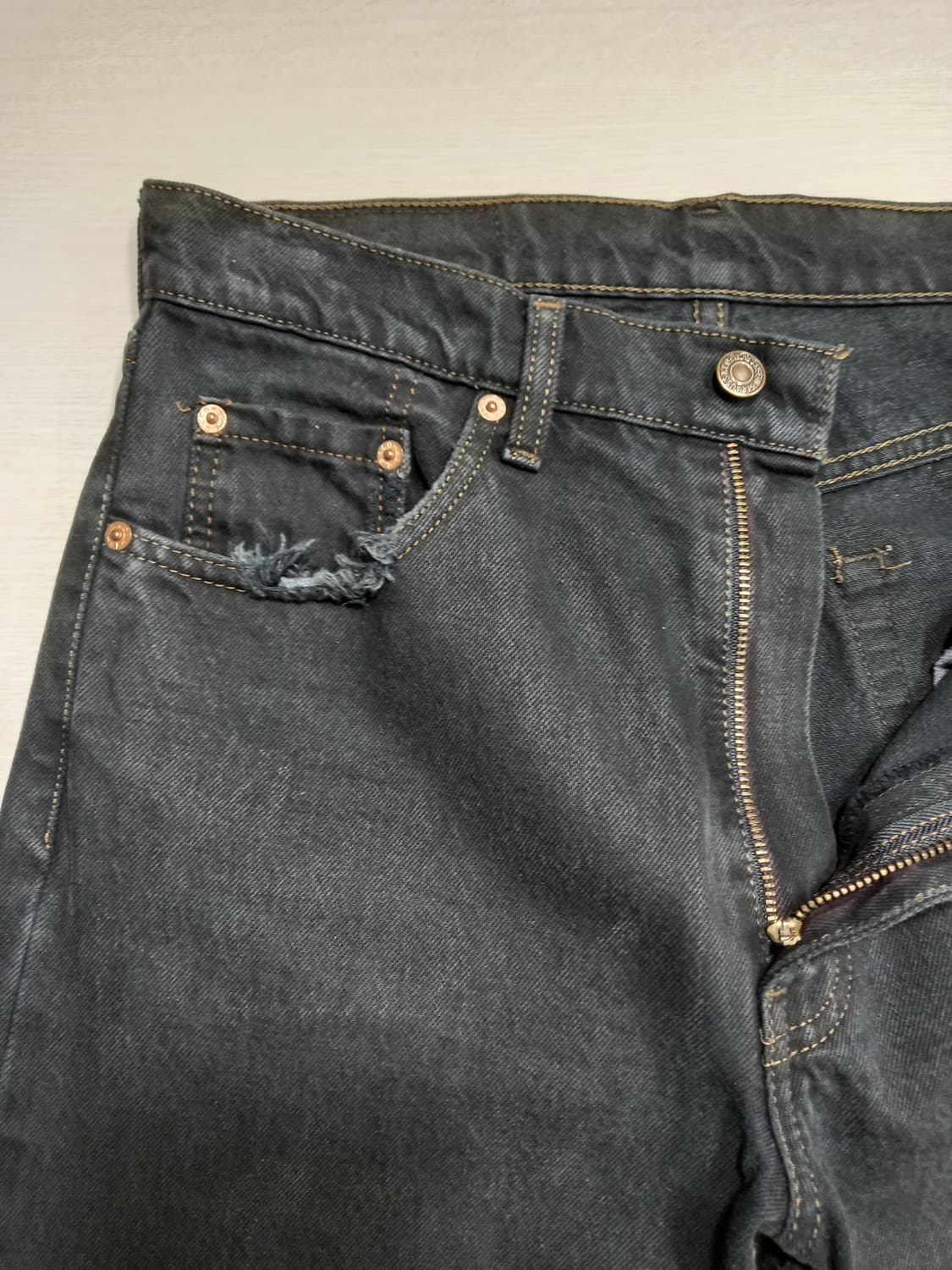 31 90's 리바이스512 일자진 블랙 31-457 상품이미지6