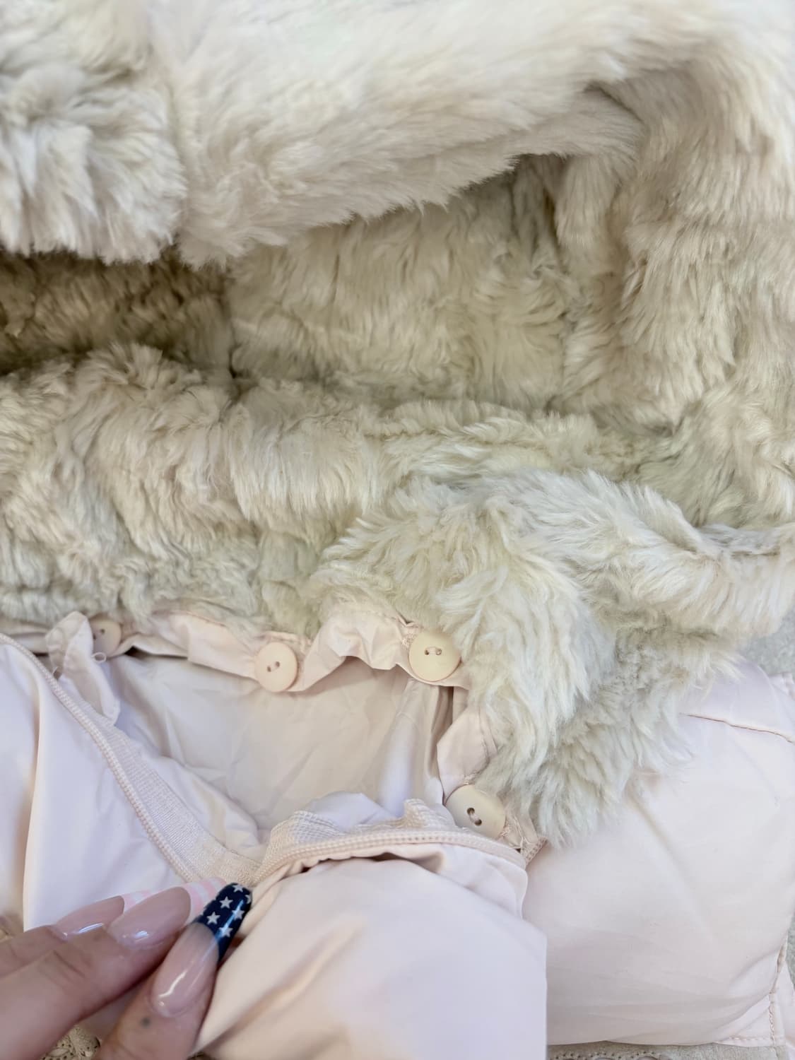 연핑크 퍼 조끼패딩 상품이미지4