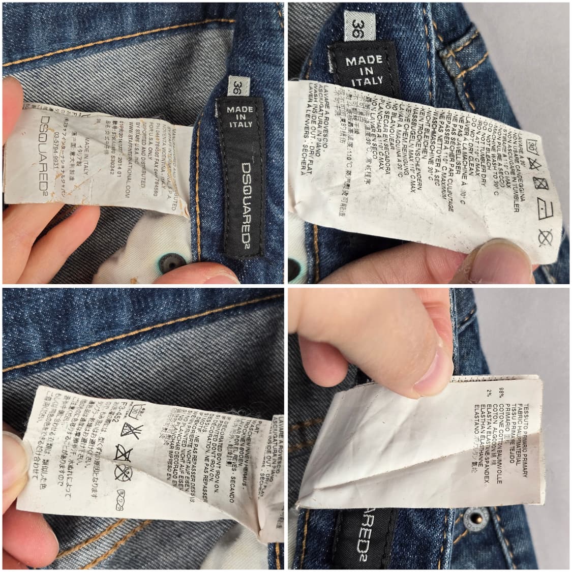 [무료배송]디스퀘어드2 여성 36 스판 밑단 지퍼 스키니 청바지 정품 상품이미지10