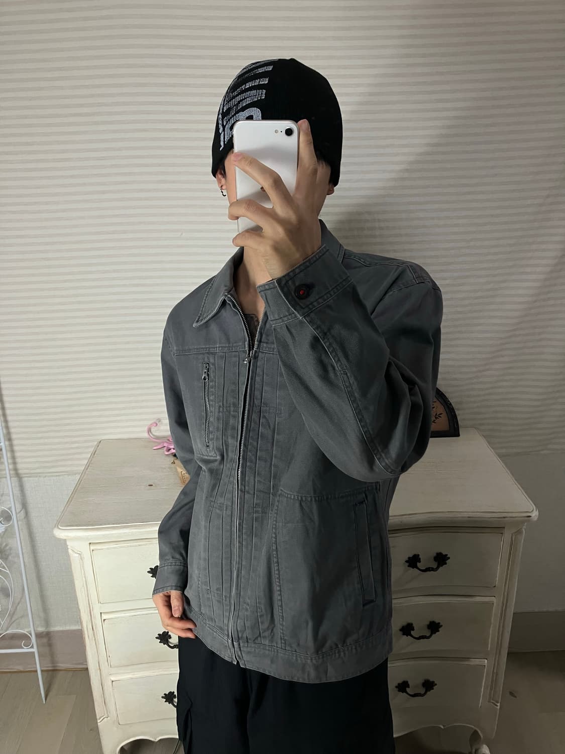 빈티지 데님 집업 자켓 블루종 758 y2k 스트릿 갸루 펑키 일본빈티지 상품이미지1