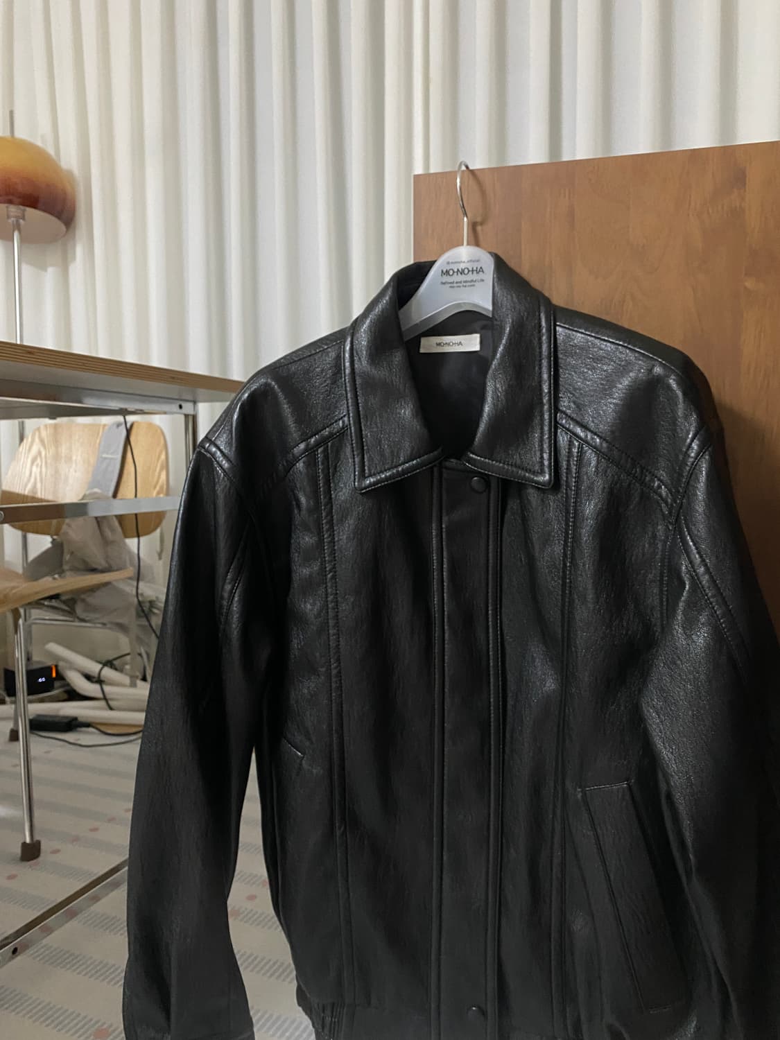 모노하 Faux leather jumper jacket 상품이미지10