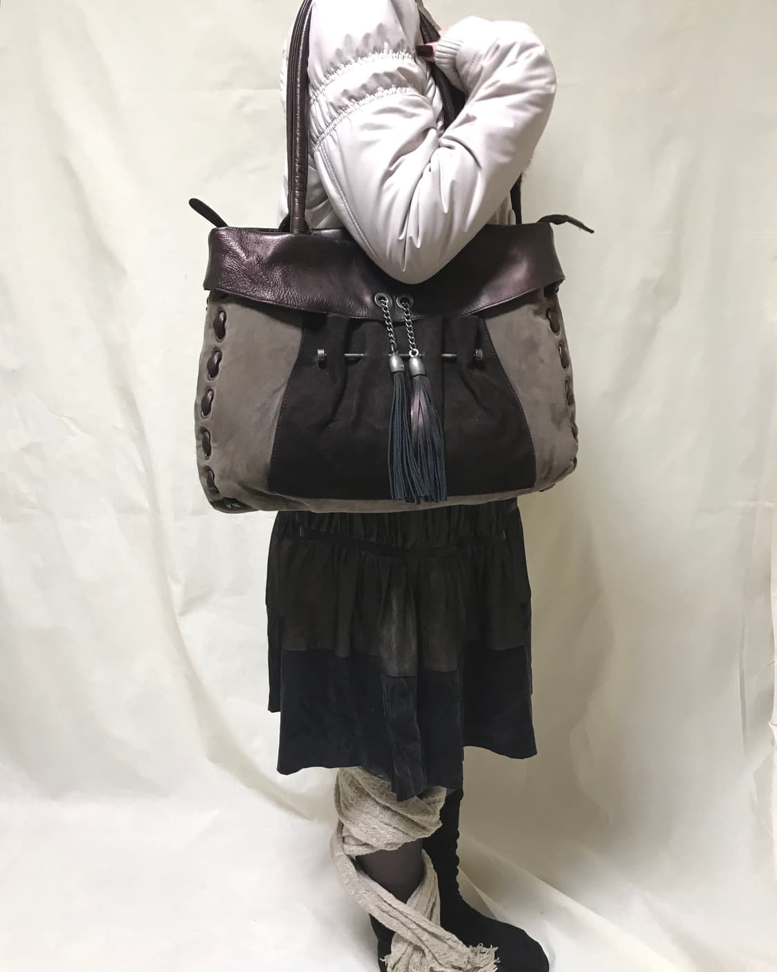 블랙 시어 미디 스커트 상품이미지4