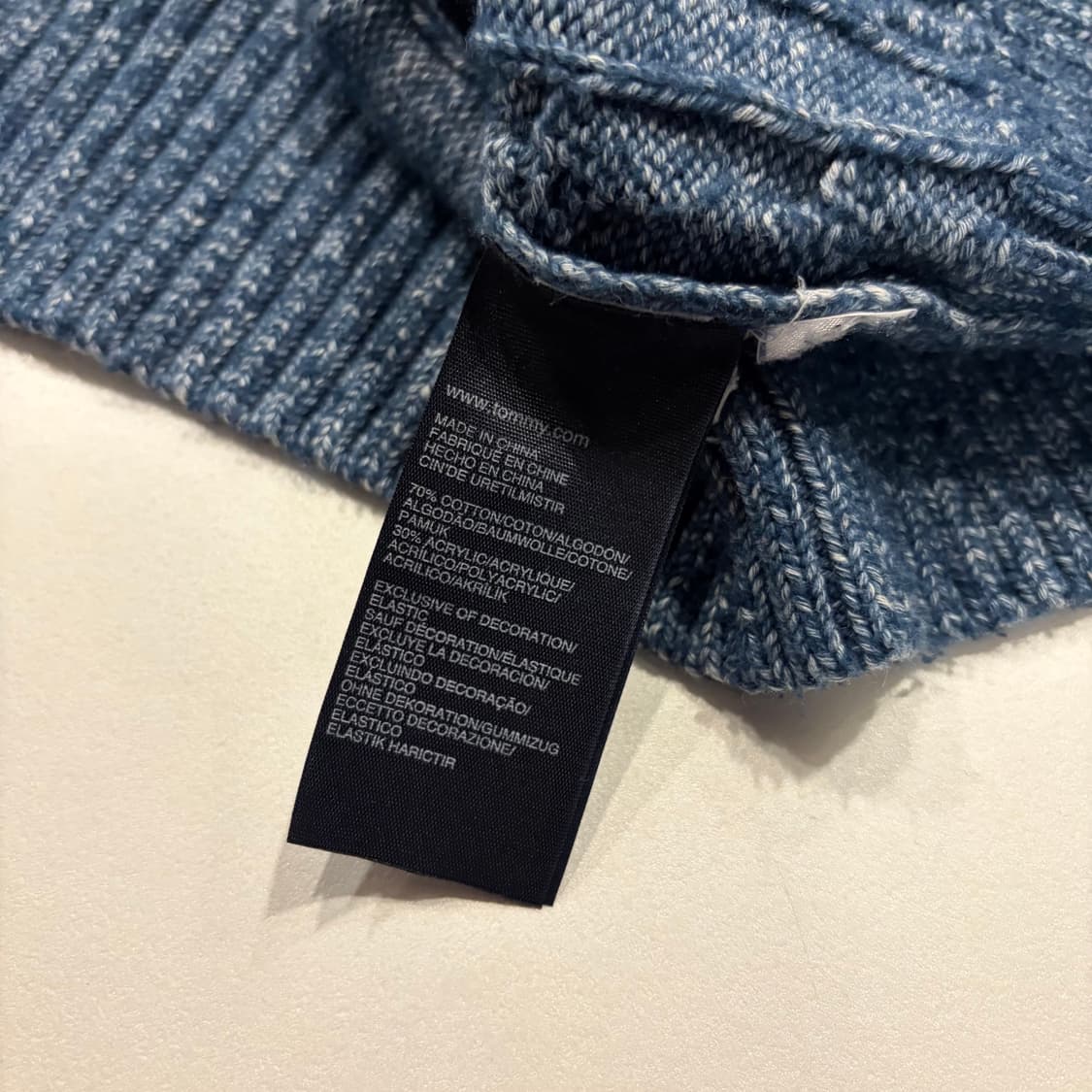 [S] 타미힐피거 케이블 꽈배기 니트 스웨터 블루 D783  상품이미지7