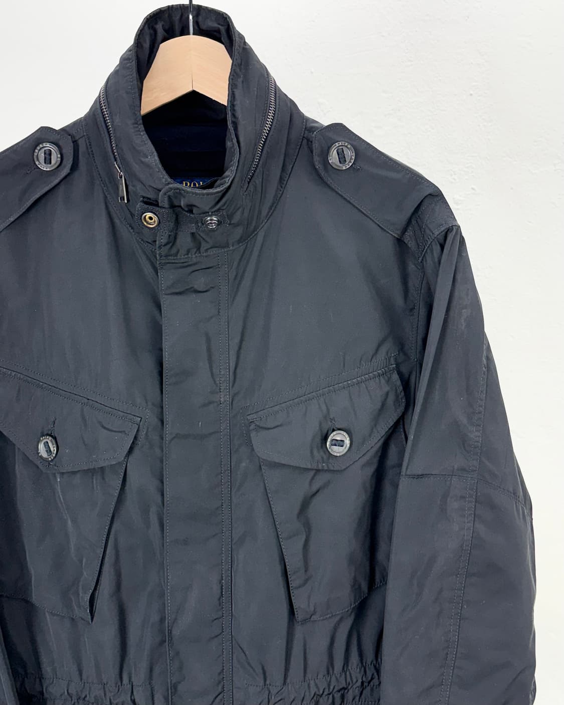 폴로 랄프로렌 블랙 M-65 나일론 히든 후디 필드 자켓 상품이미지3