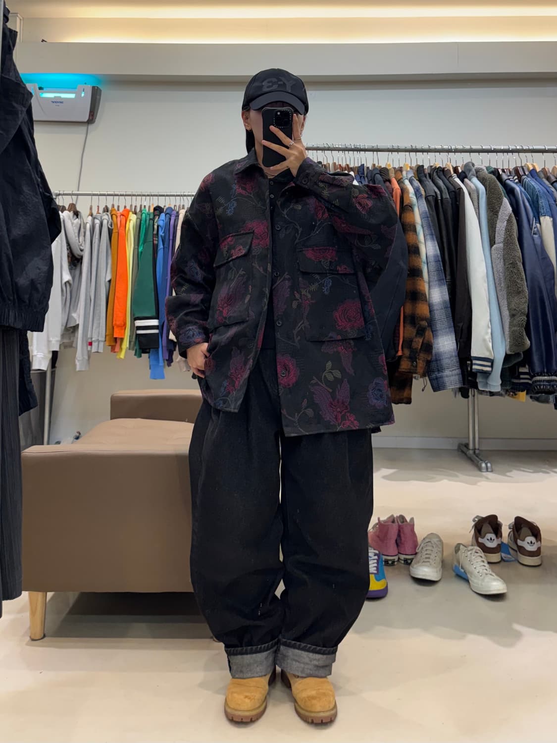 하레 플라워 자카드 셔츠 자켓 상품이미지7