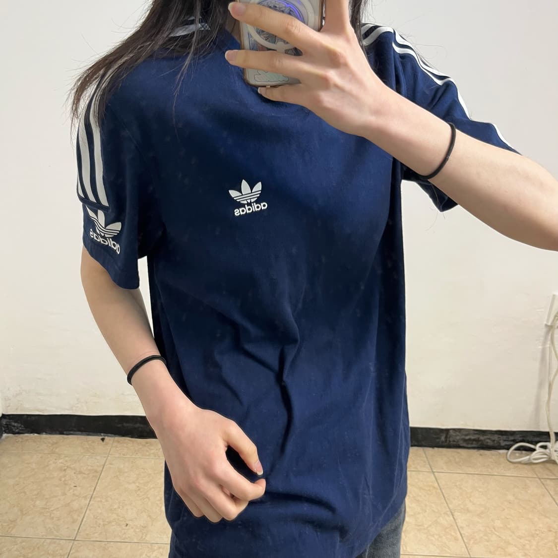 Adidas navy Firebird short sleeve 상품이미지3