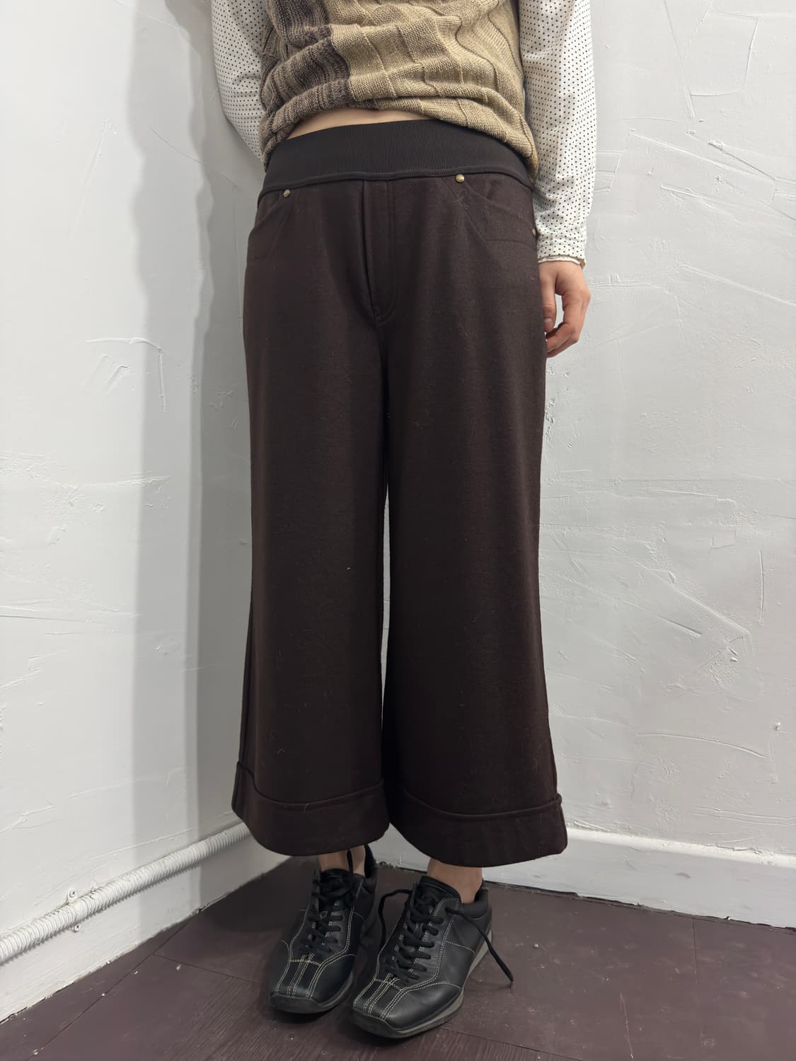 orsay brown wide pants 상품이미지4