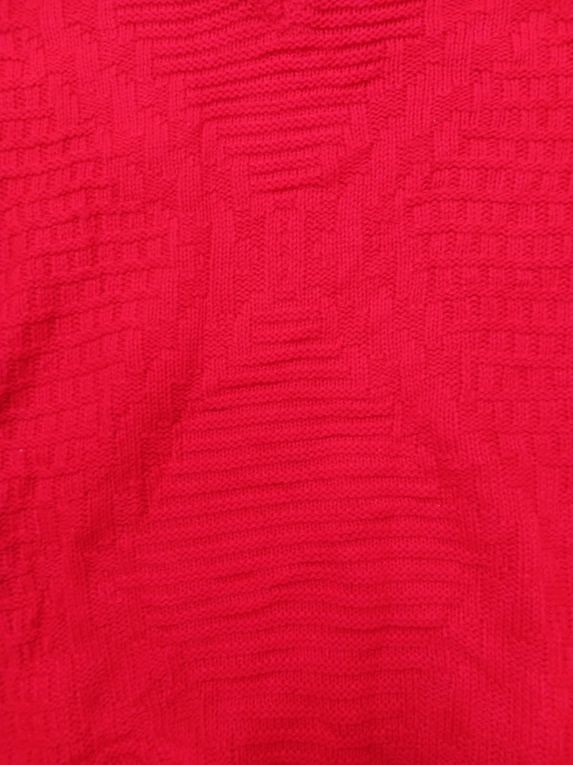 [L] 익스프레션스 레드 패턴 브이넥 니트 스웨터 상품이미지5