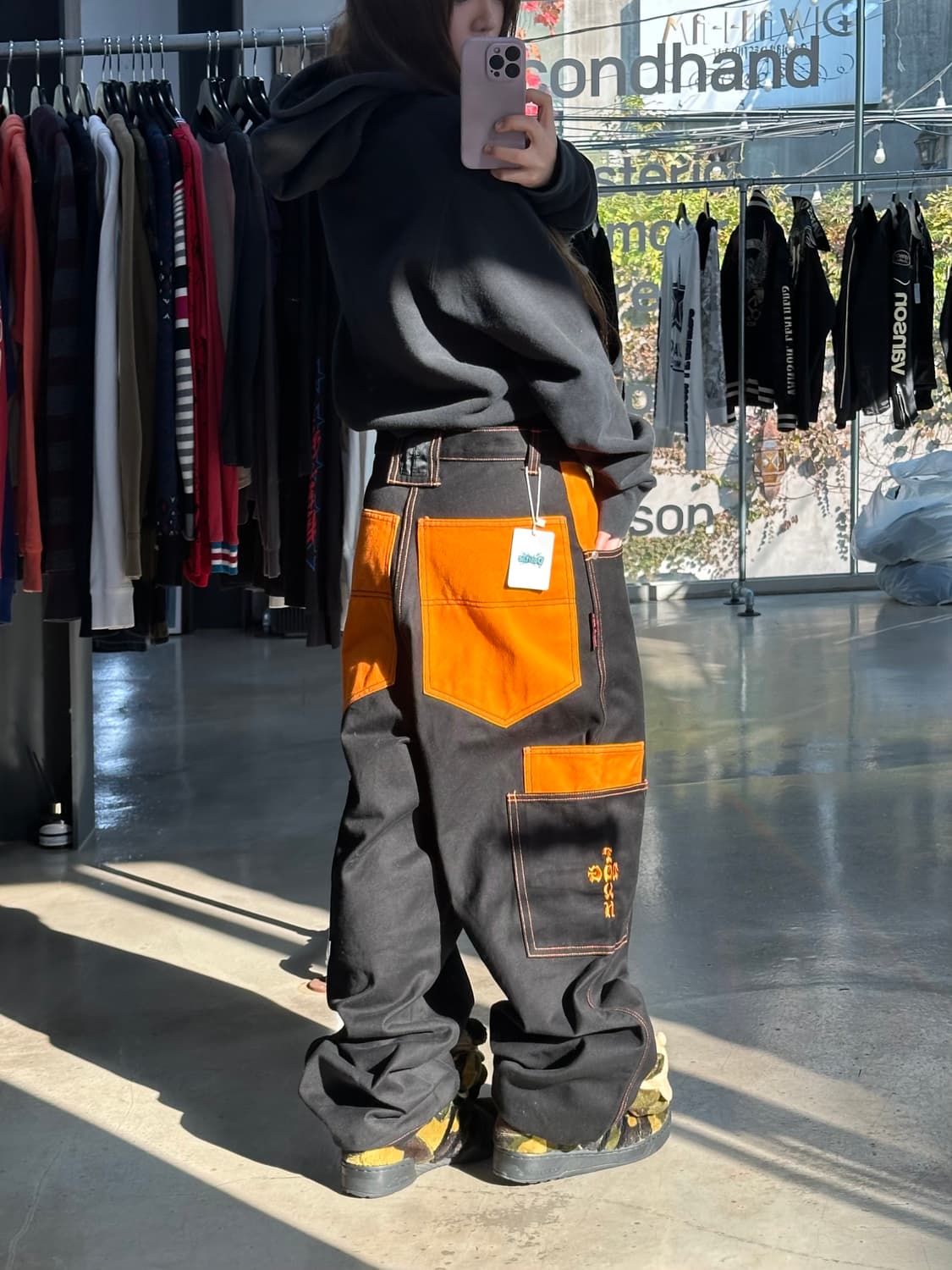 도그타운 자수 더블포켓 스티치 워크카고팬츠 상품이미지2