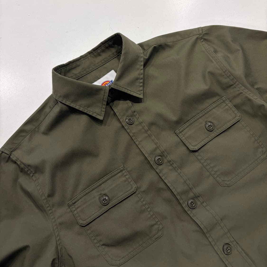[M] 디키즈 워크 셔츠 카키색 남방 D248 상품이미지3