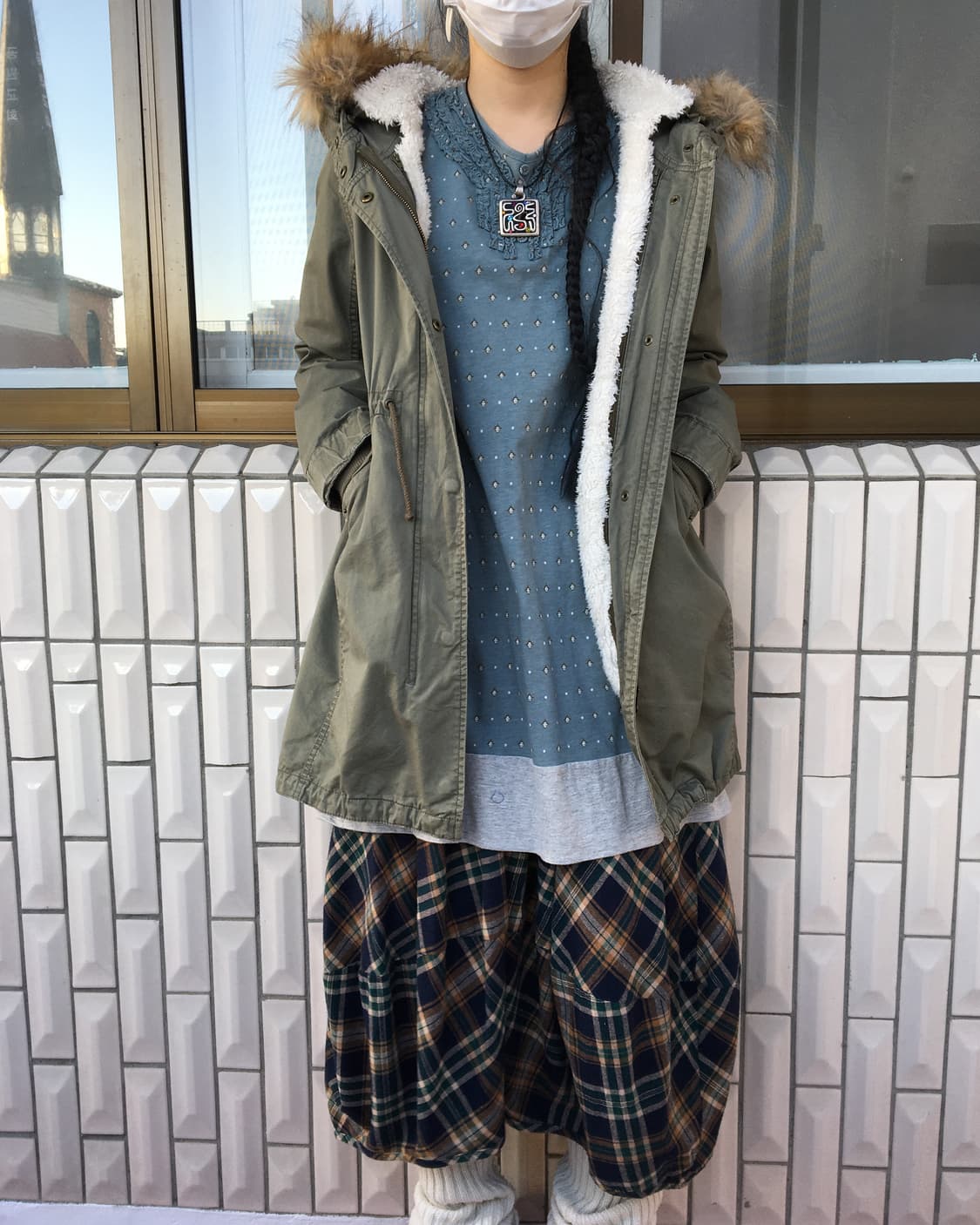 Fake fur hood filed jacket 상품이미지7