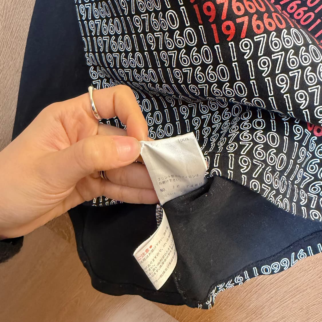 빈티지 반팔 티셔츠 그래픽 넘버 프린팅 디테일 블랙 상품이미지6