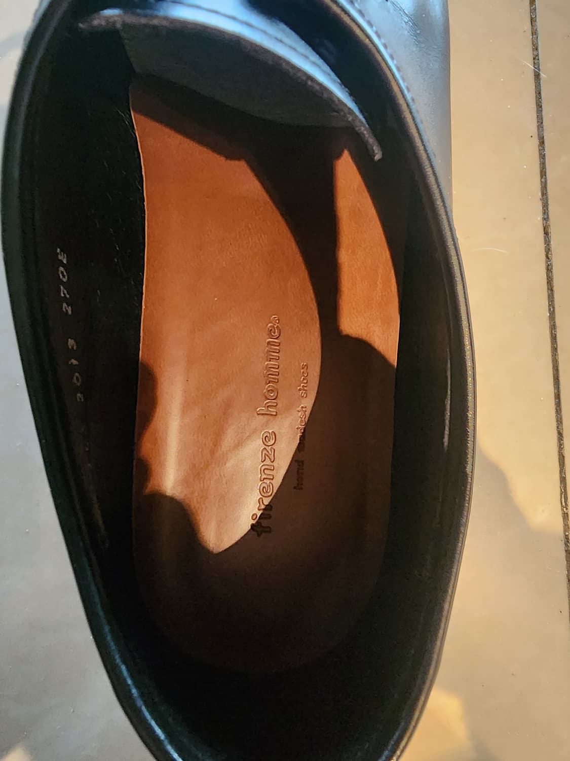 피렌체 아뜨리에 모크 슈즈 팜. (270~275)사이즈 블랙 구두 단화 상품이미지2