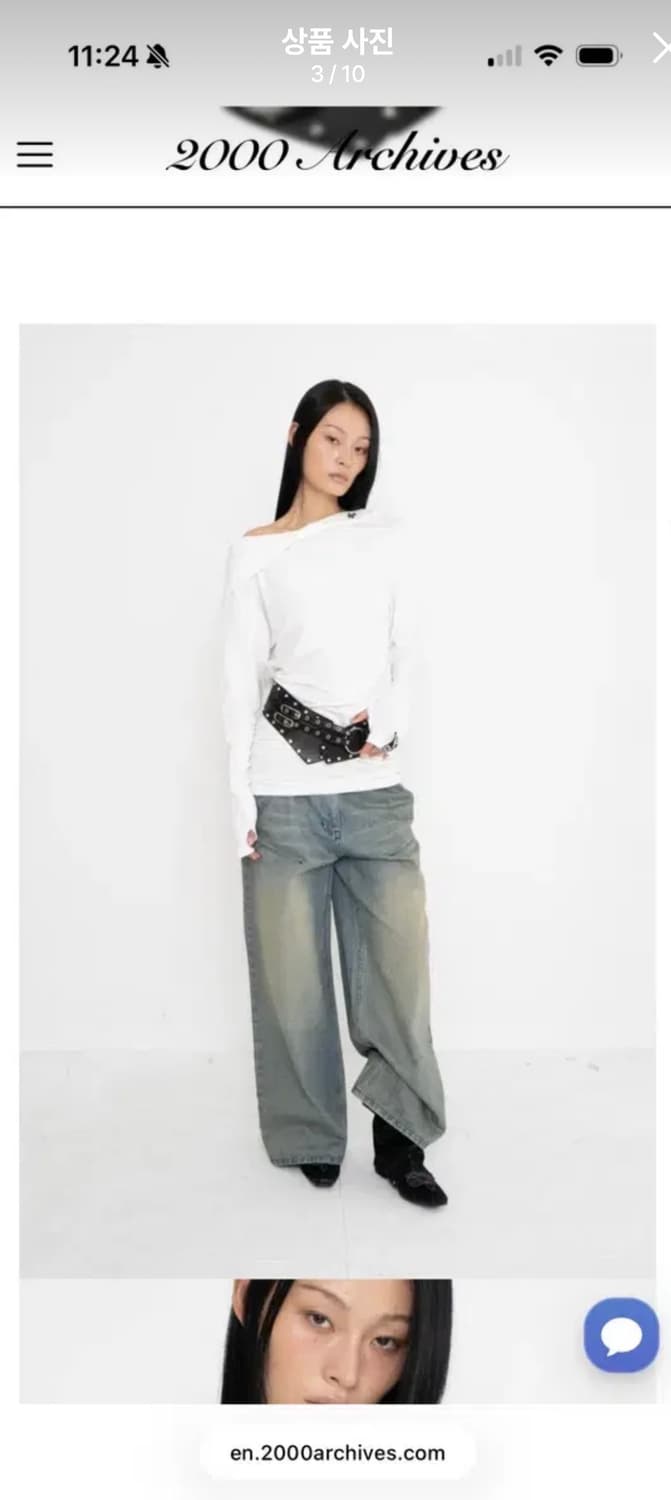 텍있는새상품)2000아카이브스 DOUBLE STRAP STUD BELT 상품이미지3