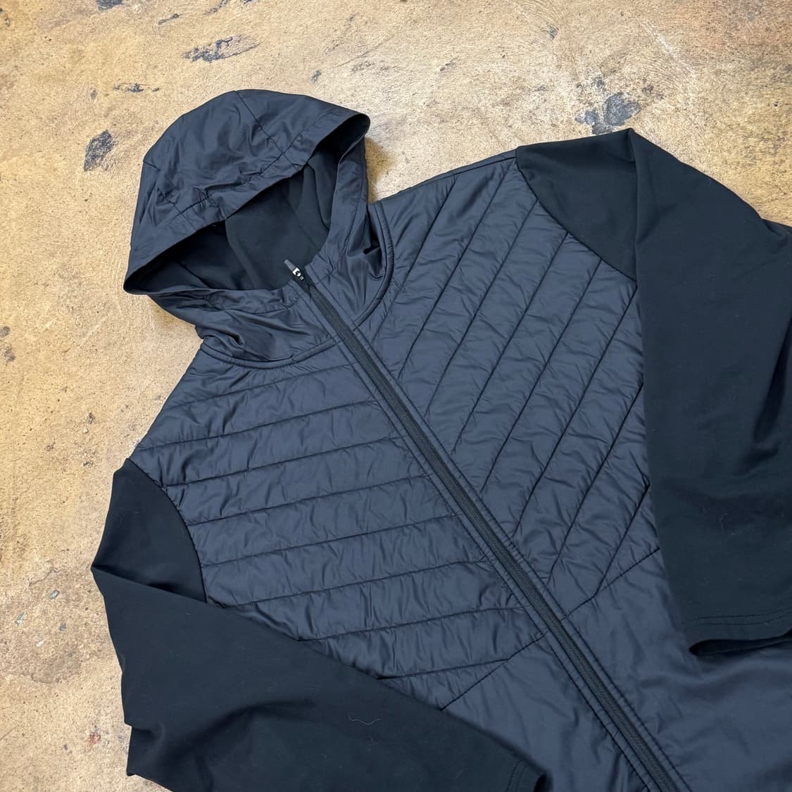 [정품/M] 나이키 블랙 경량 패딩 후드 집업 b16 상품이미지1