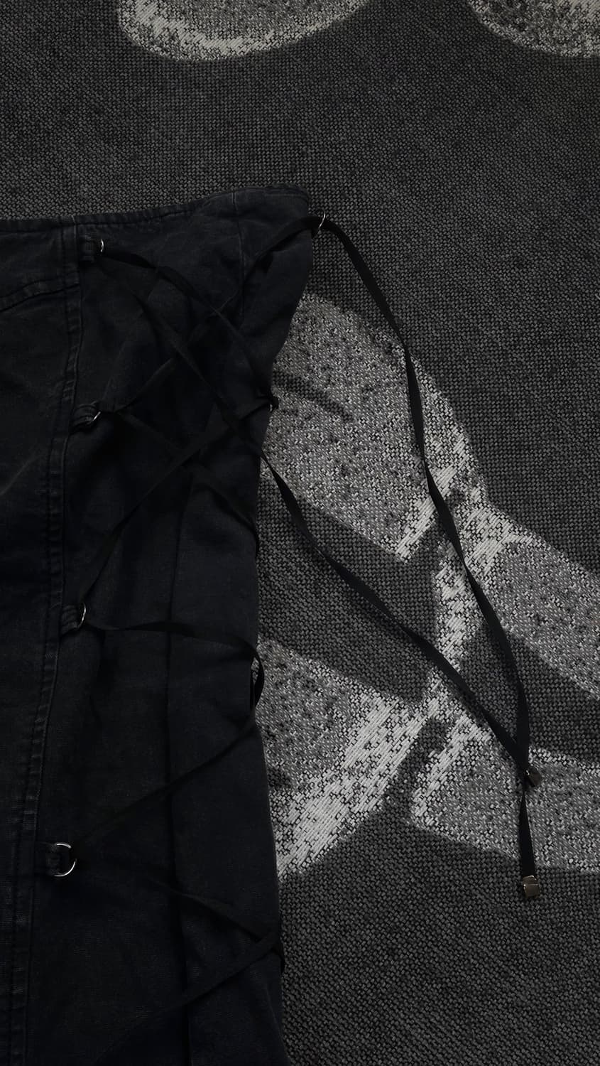 베르사체진 꾸뛰르 레이스업 로우웨스트 스커트 상품이미지6