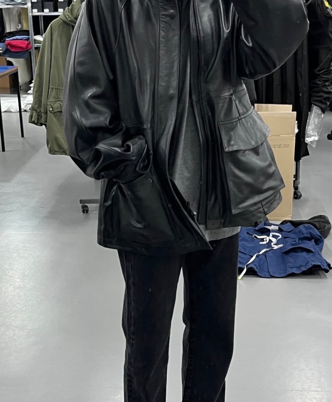 [2, 3 구매] MUDULE 레더 파카 상품이미지1